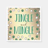 Jingle & Mingle Modern Holiday Party Serviette (Vorderseite)