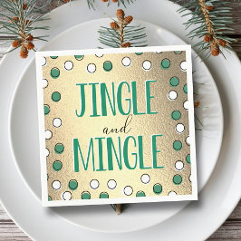 Jingle & Mingle Modern Holiday Party Serviette
