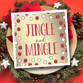 Jingle & Mingle Modern Holiday Party Serviette