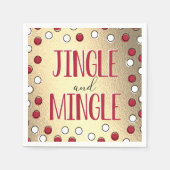 Jingle & Mingle Modern Holiday Party Serviette (Vorderseite)