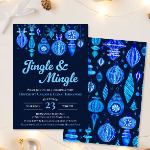 Jingle & Mingle Navy-Weihnachtsbaumkugeln Wasserfa Einladung