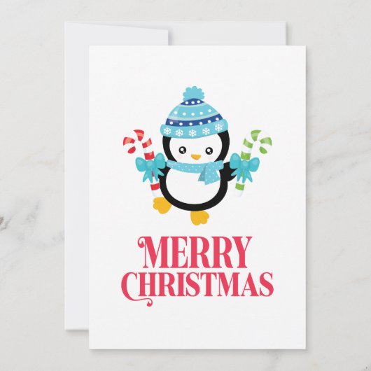 Jingle & Mingle Penguin Fun Weihnachts-Party Einladung (Rückseite)