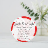 Jingle & Mingle Peppermint Weihnachts-Einladung Einladung (Stehend Vorderseite)