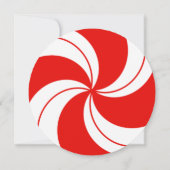 Jingle & Mingle Peppermint Weihnachts-Einladung Einladung (Rückseite)