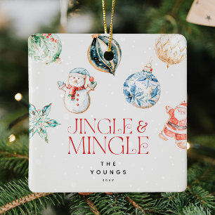 Jingle & Mingle Personalisierte Weihnachten Keramikornament