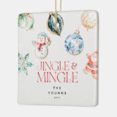 Jingle & Mingle Personalisierte Weihnachten Keramikornament (Links)