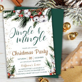 Jingle & Mingle | Pine Greenery Weihnachts-Party Einladung