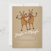 Jingle & Mingle Rentier Holiday Party - Einladung (Vorderseite)