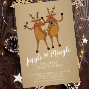 Jingle & Mingle Rentier Holiday Party - Einladung