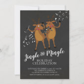 Jingle & Mingle Rentier Holiday Party - Einladung (Vorderseite)