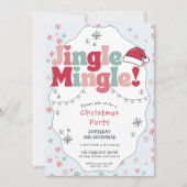 Jingle Mingle Retro Weihnachtsfeier  Einladung (Vorderseite)
