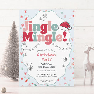 Jingle Mingle Retro Weihnachtsfeier Einladung