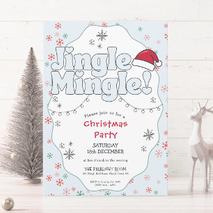 Jingle Mingle Retro Weihnachtsfeier Einladung