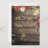 Jingle & Mingle Rustic Gold Calligraphy Party Einladung (Rückseite)