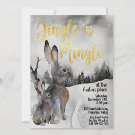 Jingle & Mingle Watercolor Woodland Party Einladun Einladung
