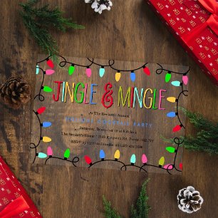 Jingle & Mingle   Weihnachts-Cocktail-Party Acryleinladungen