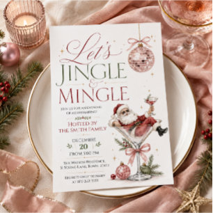 Jingle & Mingle Weihnachts-Cocktailparty Einladung