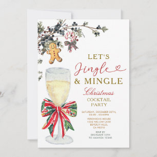Jingle & Mingle Weihnachts-Cocktailparty Einladung