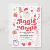 Jingle & Mingle Weihnachts-Party Einladung (Vorderseite)