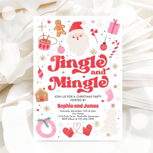 Jingle & Mingle Weihnachts-Party Einladung
