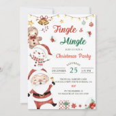 Jingle & Mingle Weihnachts-Party Einladung (Vorderseite)
