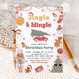 Jingle Mingle Weihnachts Party Holiday Einladung