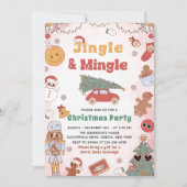 Jingle Mingle Weihnachts Party Holiday Einladung (Vorderseite)
