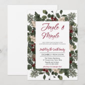 Jingle & Mingle Weihnachtsfeier Einladung (Vorne/Hinten)