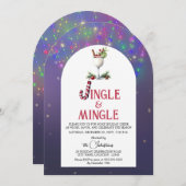 Jingle & Mingle Weihnachtsfeier Einladung (Vorne/Hinten)
