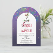 Jingle & Mingle Weihnachtsfeier Einladung (Stehend Vorderseite)