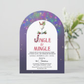 Jingle & Mingle Weihnachtsfeier Einladung (Stehend Vorderseite)
