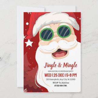 Jingle & Mingle Weihnachtsfeier-Einladung Einladung