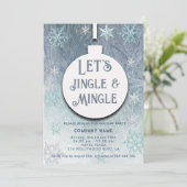 Jingle & Mingle Winterwunder-Party Einladung (Stehend Vorderseite)
