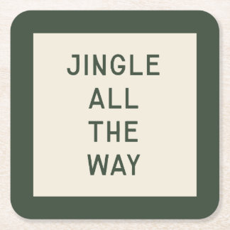 Jingle | Minimaler Weihnachts-Untersetzer Rechteckiger Pappuntersetzer