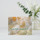 Jingle Muscheln Tropical Christmas Song Message Postkarte (Stehend Vorderseite)
