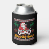 Jingle My Balls Santa Claus Ugly Christmas Sweater Dosenkühler (Kanne Vorderseite)