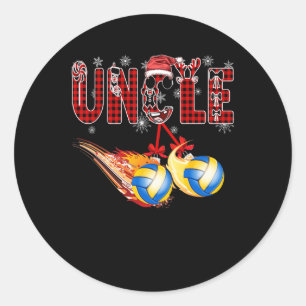 Jingle My Xmas Volleyball Onkel Best Volleyball Un Runder Aufkleber