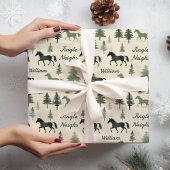 Jingle Neighbys" Horse Wrapping Paper | Individuel Geschenkpapier