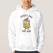 Jingle Owl the way Funny Santa Owl Hoodie (Vorderseite)
