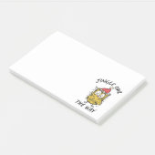 Jingle Owl the way Funny Santa Owl Post-it Klebezettel (angewinkelt)