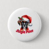 Jingle Paws And Boxer Dog Joy Button (Vorderseite)