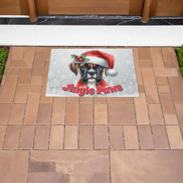 Jingle Paws and Boxer Dog Joy Fußmatte