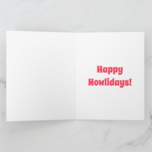 Jingle Paws and Boxer Dog Joy Holiday Karte (Innenseite)