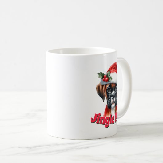 Jingle Paws And Boxer Dog Joy Kaffeetasse (VorderseiteRechts)