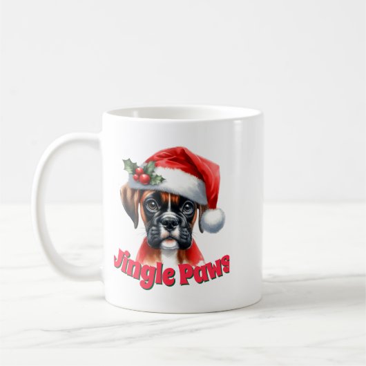 Jingle Paws And Boxer Dog Joy Kaffeetasse (Links)