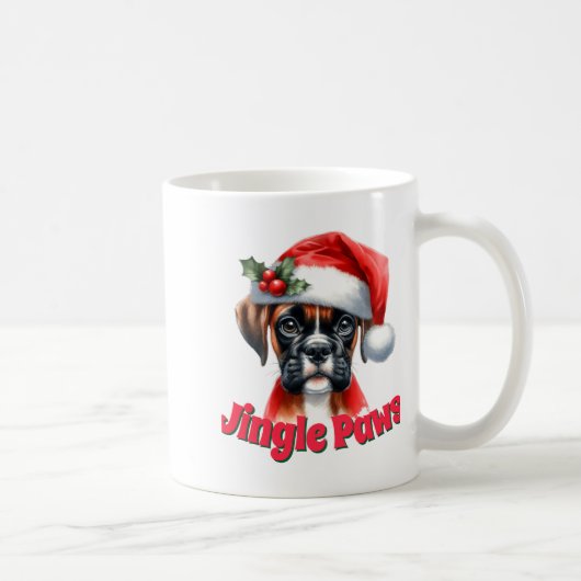 Jingle Paws And Boxer Dog Joy  Kaffeetasse (Rechts)