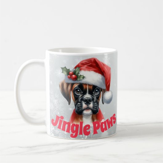 Jingle Paws and Boxer Dog Joy Kaffeetasse (Links)
