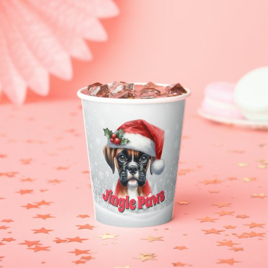 Jingle Paws and Boxer Dog Joy Pappbecher (Insitu)