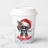 Jingle Paws and Boxer Dog Joy Pappbecher (Rückseite)
