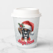Jingle Paws and Boxer Dog Joy Pappbecher (Vorderseite)